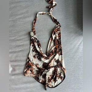 Nordstrom AFRM halter tie neck top